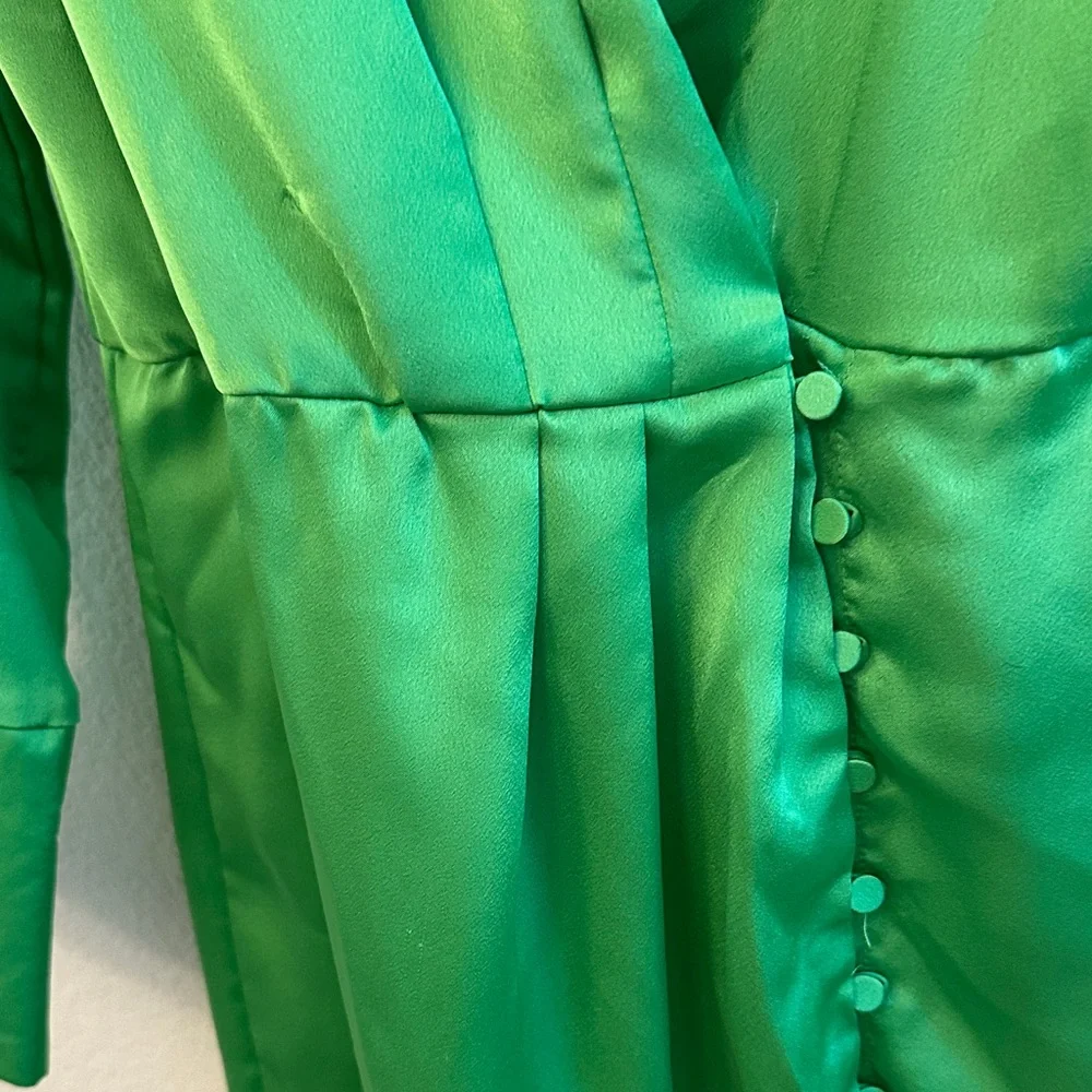 SHEIN Vibrant Green Long Sleeve Dress - Picture 5 of 9
